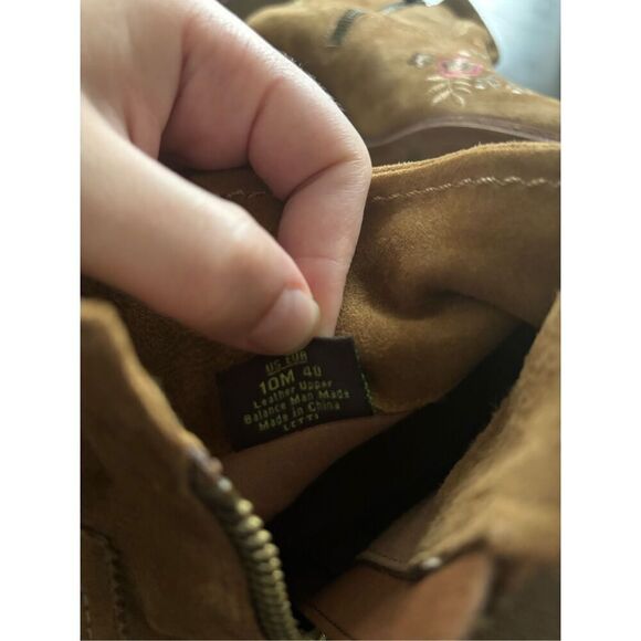 Sam Edelman Letti Leather Tassle Booties Floral Embroidered Size 10 M Festival - Picture 13 of 13